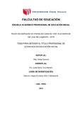 Noción de clasificación en infantes de 5 años del nivel inicial distrito de San Juan de Lurigancho – 2016