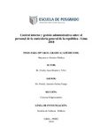 Control interno y gestión administrativa sobre el personal de la contraloría general de la república – Lima 2018