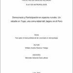 Democracia y participación en espacios rurales : un estudio en Tupe, una comunidad del Jaqaru en el Perú
