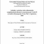 Actitudes y prácticas sobre alimentación complementaria durante la cuarentena por Covid-19 en madres del programa “Cuna Más”, Cajamarca, 2020