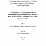 El aborto culposo y las razones que justifican su incorporación en el ordenamiento jurídico peruano, a fin de evitar la impunidad en los delitos contra la vida, el cuerpo y la salud