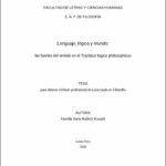 Lenguaje, lógica y mundo : las fuentes del sentido en el Tractatus lógico philosophicus