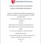 Regulación de la prescripción adquisitiva por copropiedad para formalizar propiedades informales en la Asociación Fray Martín – Carabayllo – 2021
