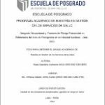 Desgaste ocupacional y factores de riesgo psicosocial en enfermeros del área de emergencia de un Hospital Nacional, Lima 2021