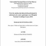 Nivel de satisfacción laboral del profesional de enfermería de centro quirúrgico en el Hospital Nacional Arzobispo Loayza 2014