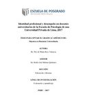 Identidad profesional y desempeño en docentes universitarios de la Escuela de Psicología de una Universidad Privada de Lima, 2017