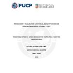 Producción y realización audiovisual en instituciones de educación superior : VEO REC – PUCP