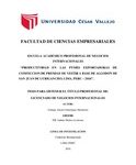 PRODUCTIVIDAD EN LAS PYMES EXPORTADORAS DE CONFECCION DE PRENDAS DE VESTIR A BASE DE ALGODON DE SAN JUAN DE LURIGANCHO, LIMA, PERU – 2016
