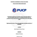 Capacidad de agencia de la sociedad civil en la discusión pública : el caso del Colectivo Unión Civil YA a propósito del debate sobre los proyectos de ley de unión entre personas del mismo sexo en Perú (2013- 2015)