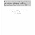 Factores socioreproductivos y su relación con el aborto provocado-Instituto Especializado Materno Perinatal-2004