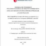 Metodología BIM en la mejora del mantenimiento preventivo y correctivo de edificios en la empresa ASPERSUD, Lima 2021