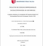 La gestión tributaria y la recaudación del impuesto predial en la Municipalidad Distrital de Combapata, Canchis, 2020