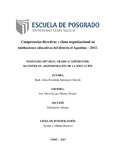 Competencias directivas y clima organizacional en instituciones educativas del distrito el Agustino – 2015