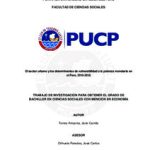 El sector urbano y los determinantes de vulnerabilidad a la pobreza monetaria en el Perú, 2010-2018