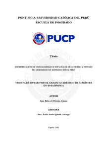 Identificación de conglomerados espaciales de acuerdo a niveles de morosidad de empresas en el Perú
