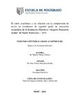El estrés académico y su relación con la comprensión de textos en estudiantes de segundo grado de educación secundaria de la Institución Educativa “Augusto Bouroncle Acuña” de Puerto Maldonado – 2016