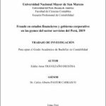 Fraude en estados financieros y gobierno corporativo en las pymes del sector servicios del Perú, 2019