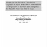 Valoración del índice de disfunción orgánica múltiple de Marshall en pacientes con sepsis en el Servicio de Emergencia del Hospital Nacional Dos de Mayo