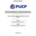 Principales determinantes de la inversión exploratoria en el sector hidrocarburos peruano : un análisis de series de tiempo