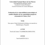 Estimación de la vulnerabilidad socioecológica al cambio climático de las comunidades pesqueras artesanales de Talara, Perú