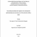 Inconstitucionalidad del régimen de contratación administrativa de servicios en el Perú del año 2008 y 2010