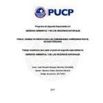 Consulta previa para las comunidades campesinas por el estado peruano