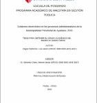 Gobierno electrónico en los procesos administrativos de la Municipalidad provincial de Ayabaca, 2020