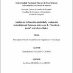 Análisis de la fracción alcaloidal y evaluación toxicológica de Solanum tuberosum L. “tocosh de papa” a nivel preclínico
