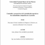 Contenido y perspectivas de la jurisdicción especial en las comunidades campesinas de Ayacucho
