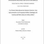 La poesía intercultural de Antonio Cisneros: una aproximación a la propuesta estético-ideológica de Crónica del niño Jesús de Chilca (1981)