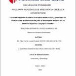 Caracterización de la cultura evaluativa institucional y propuesta de instrumentos de coevaluación para el desempeño docente en un Instituto Superior, Guayaquil-Ecuador