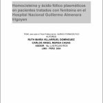Homocisteína y ácido fólico plasmáticos en pacientes tratados con fenitoína en el Hospital Nacional Guillermo Almenara Irigoyen