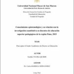 Conocimiento epistemológico y su relación con la investigación cuantitativa en docentes de educación superior pedagógicos de la región Puno, 2015