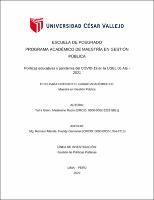 Políticas educativas y pandemia del COVID-19 en la UGEL 06 Ate – 2021