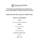 Evaluación de la optimización las herramientas de la Nueva Gestión Pública en el Distrito Fiscal de Lima Norte