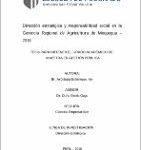 Dirección estratégica y responsabilidad social en la Gerencia Regional de Agricultura de Moquegua – 2018