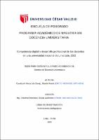 Competencia digital y desarrollo profesional de los docentes en una universidad nacional de Lima Este, 2021