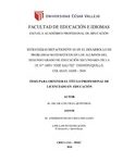 Estrategias metacognitivas en el desarrollo de problemas matemáticos en los alumnos del segundo grado de educación secundaria de la I.E. N° 16093 ”José Galvez” Chunchuquillo, Colasay, Jaén – 2016