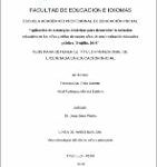 Aplicación de estrategias didácticas para desarrollar la inclusión educativa en los niños y niñas de cuatro años de una institución educativa pública, Trujillo, 2018