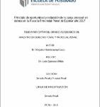 Principio De Oportunidad Y Reducción De La Carga Procesal En Delitos En La Fiscalía Provincial Penal De Espinar Año 2017
