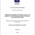 Tratamiento periodístico del conflicto minero “Las Bambas” en las editoriales del diario El Comercio, en los años 2019 y 2020
