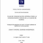 Plan de comunicación interna para la concesionaria Nissan de la ciudad de Huaraz
