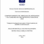 Comportamiento del mercado de arándanos y su consumo en Lima Metropolitana en el 2018