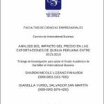 Análisis del impacto del precio en las exportaciones de quinua peruana entre 2013-2018