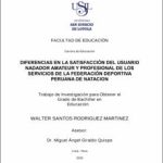 Diferencias en la satisfacción del usuario nadador amateur y profesional de los servicios de la Federación Deportiva Peruana de Natación