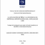 La aplicación de TIC’S y la eficiencia en empresas importadoras del Cercado de Lima