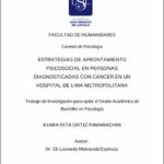 Estrategias de afrontamiento psicosocial en personas diagnosticadas con cáncer en un hospital de Lima Metropolitana