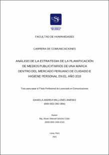 Análisis de la estrategia de la planificación de medios publicitarios de una marca dentro del mercado peruano de cuidado e higiene personal en el año 2019