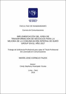 Implementación del área de transformación de negocios para la mejora de la comunicación interna de Buró Group en el año 2017