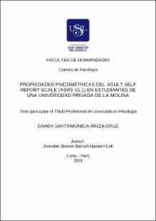 Propiedades psicométricas del Adult Self Report Scale (ASRS v1.1) en estudiantes de una Universidad Privada de la Molina